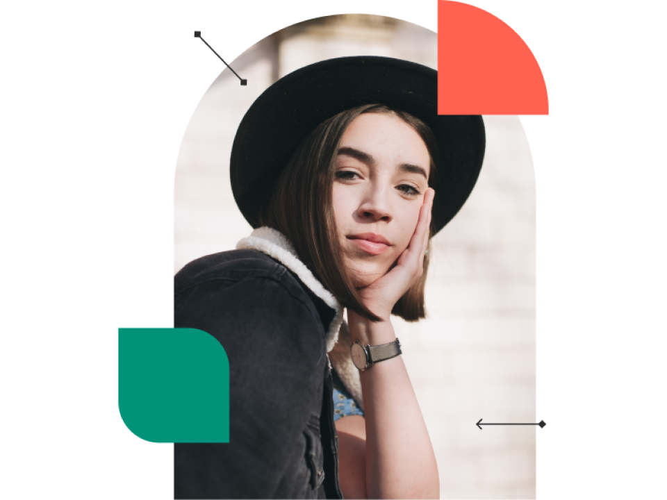 Visual designer wearing a hat